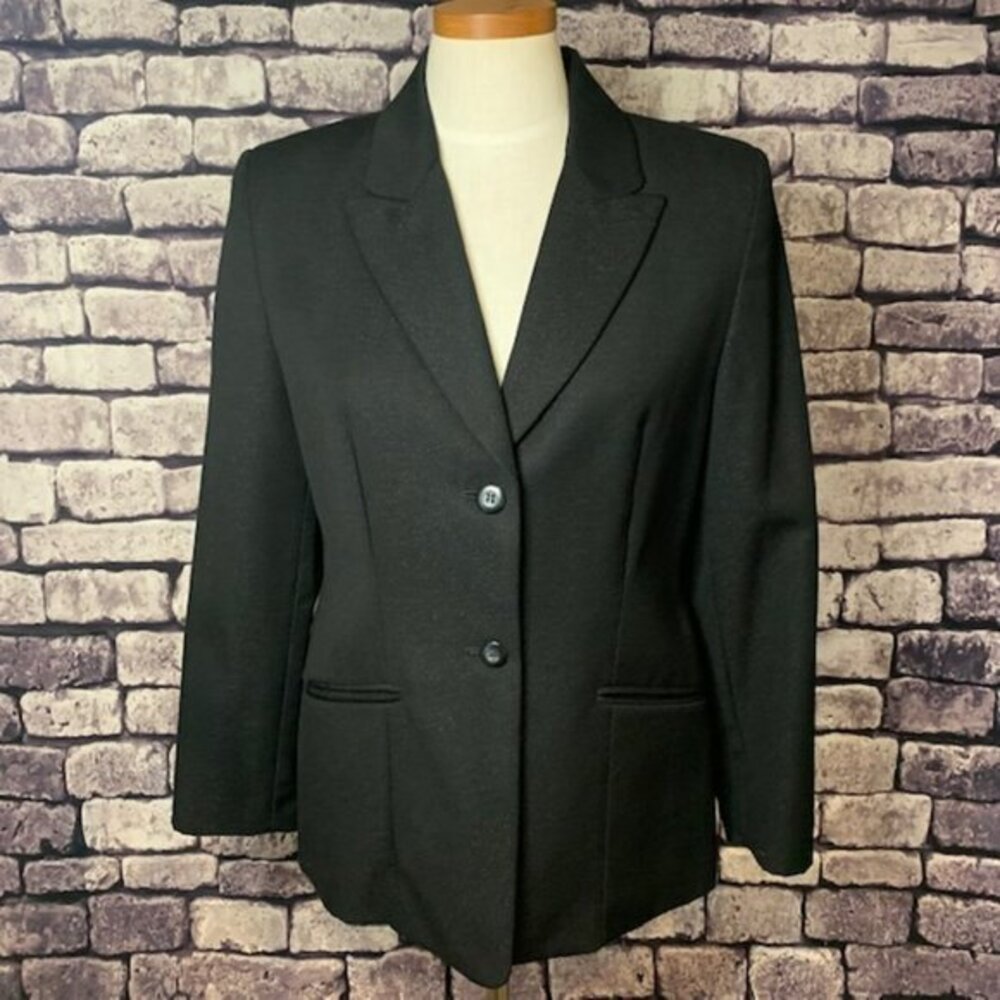 Valerie Stevens Black Blazer W/ Metallic Threads